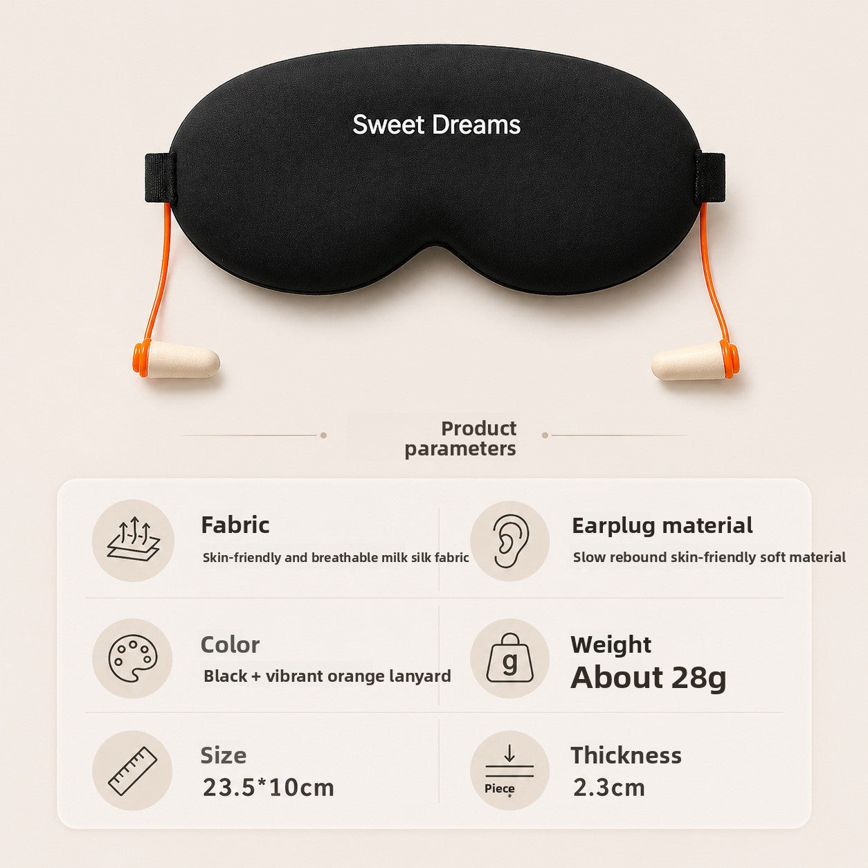 3D Light Blocking Sleep Eye Mask with Earplugs